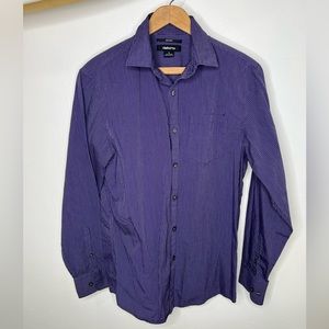 Claiborne Purple/White Pin Stripe Button-up Shirt